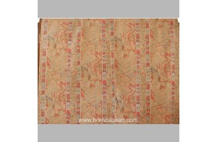 Scotchgard fabric striped with leaves