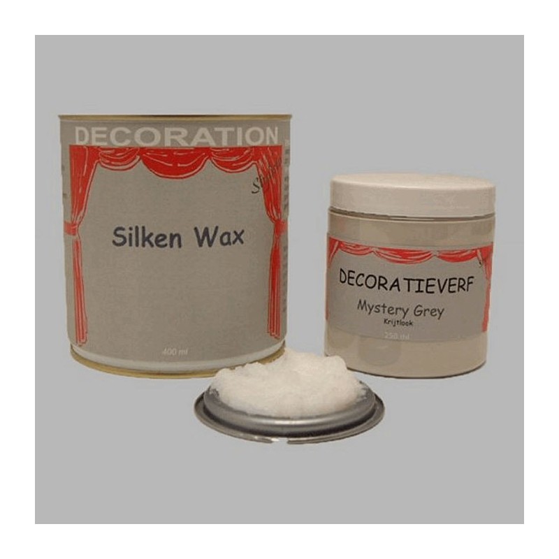 Cire de soie 400ml et peinture craie Mystery Grey 250ml