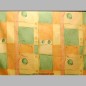 fabric orange green with tulip