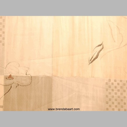 stof beige grijs gebloemd