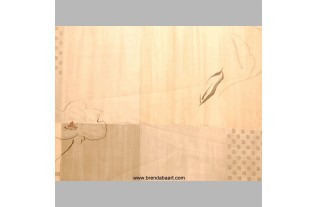 Grey beige floral fabric