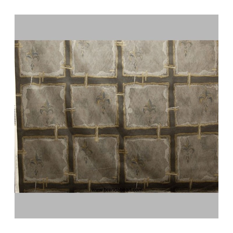 stof franse lelie met ruit