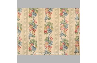 tissu avec un design rayé et de raisin