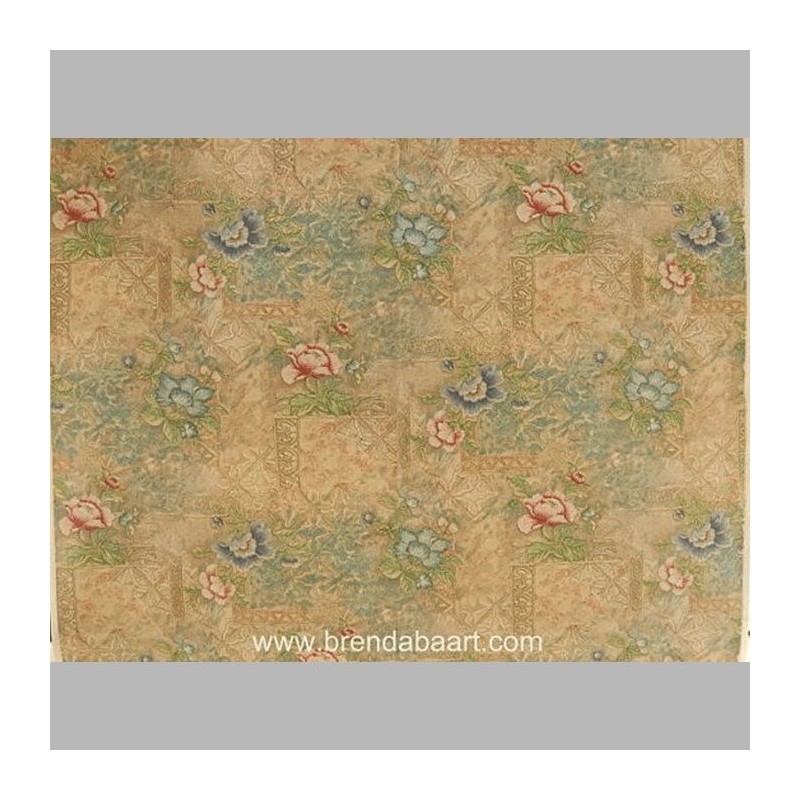 tissu avec fleur de pivoine rose