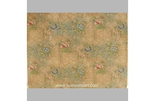 fabric with pink peony flower