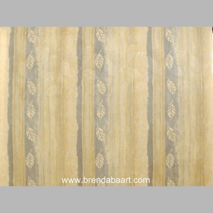 tissu avec feuilles brillantes et bande verte