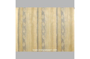 fabric shiny with leaves and stripe green