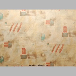 chiffres et des lettres tissu de coton beige