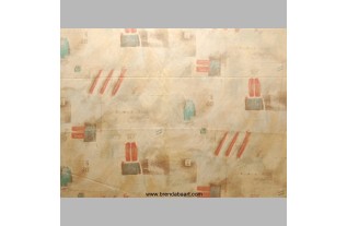 cotton fabric figures and letters beige