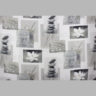 tissu design Zen avec Bouddha largeur 140 cm