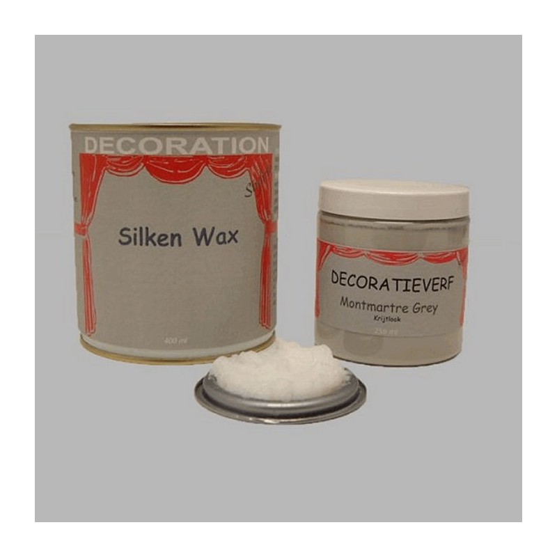 Cire de soie 400ml et peinture craie Montmartre Grey 250ml