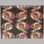 Retro fabric design black with pink flower