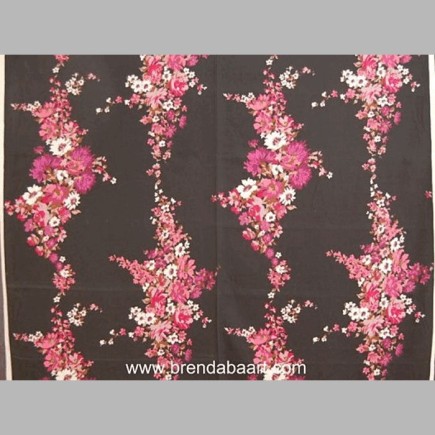 Retro stof design Rose bloem met zwart