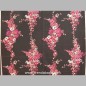 tissus rétro design Rose fleur avec noir