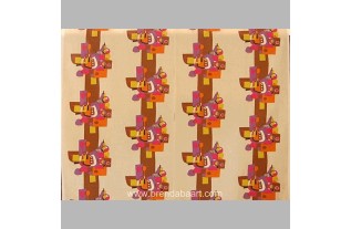 retro stof design bestek en servies