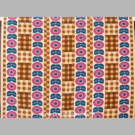 Tissus rétro design fleurs et diamant