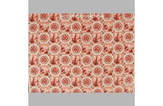 Retro stof design Hollandse tegel roos