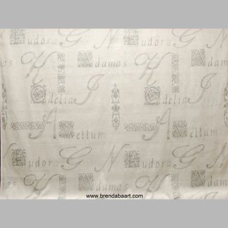 Curtain fabric Cambric with silver print