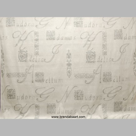 Curtain fabric Cambric with silver print