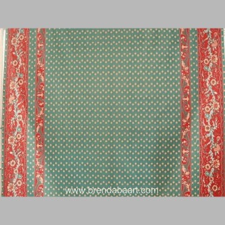 Cotton fabric designer florence with Horn Green