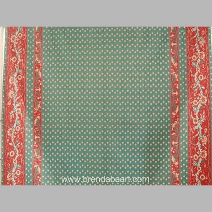 Cotton fabric designer florence with Horn Green