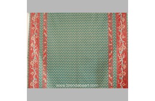 Katoenstof design florence met hoorntje groen