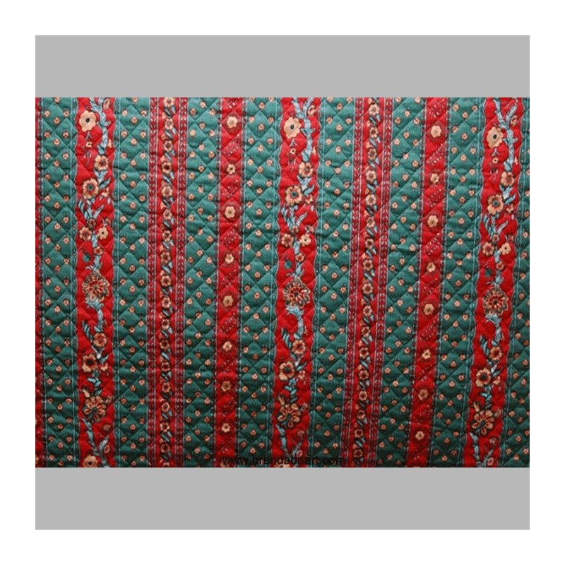 Quilted fabric design florence green
