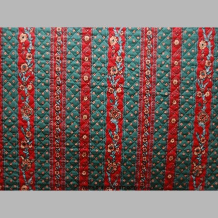Quilted fabric design florence green
