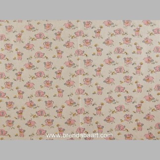 fabric pink elephants