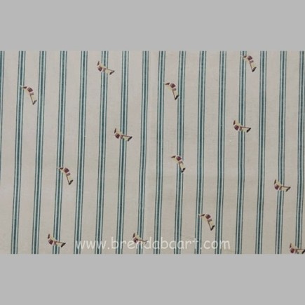 White cotton fabric with sailboats