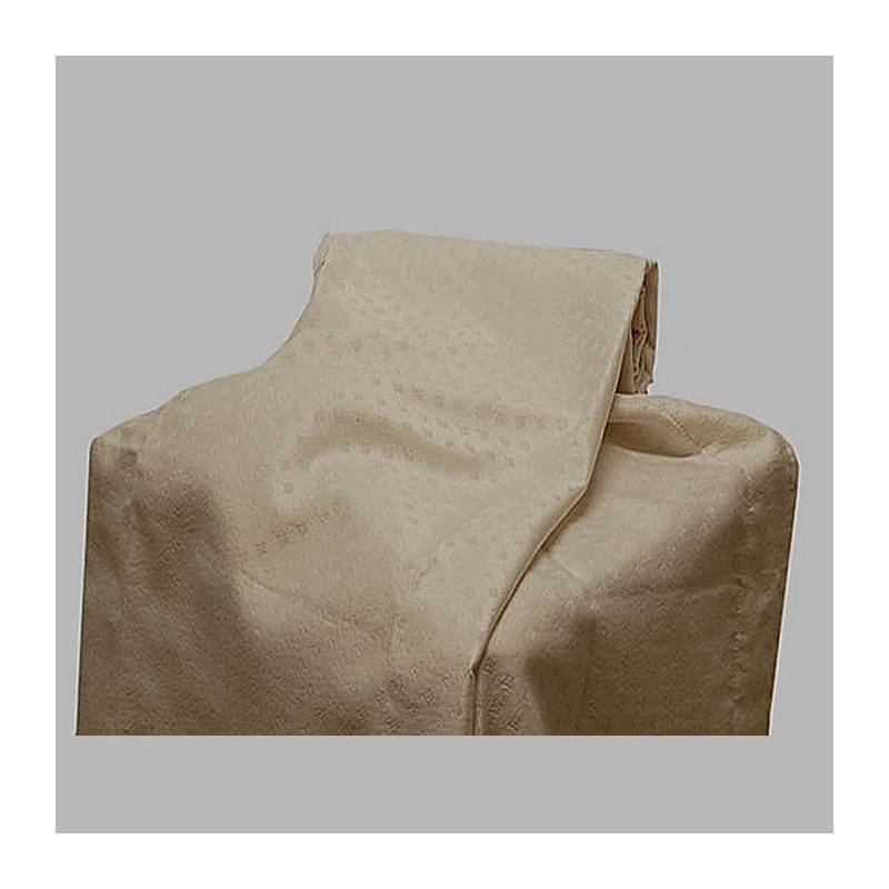 Coupon tissus ecru avec fleurs amende