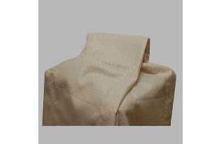 Coupon tissus ecru avec fleurs amende