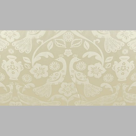 curtain fabric Old White damast bird width 140 cm