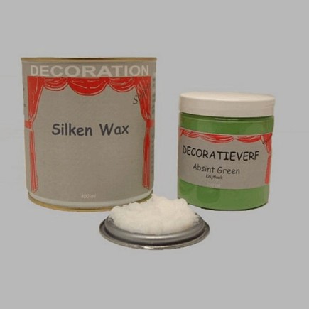 Silken wax (400ml) and chalk paint Absint Green(250ml)