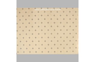 Tissu écru avec lely français bleu largeur 270 cm