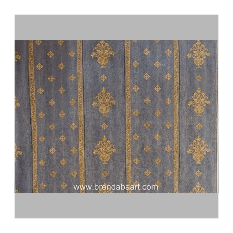 restes de tissu avec ornement bleu