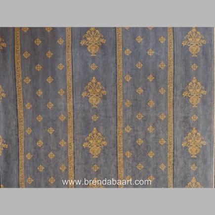 leftover fabric with ornament blue