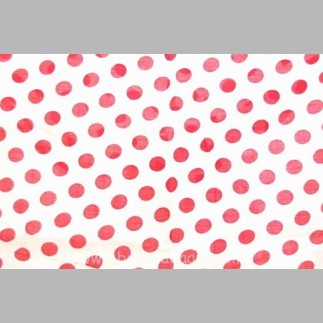 Coupon blanc à  pois rouges