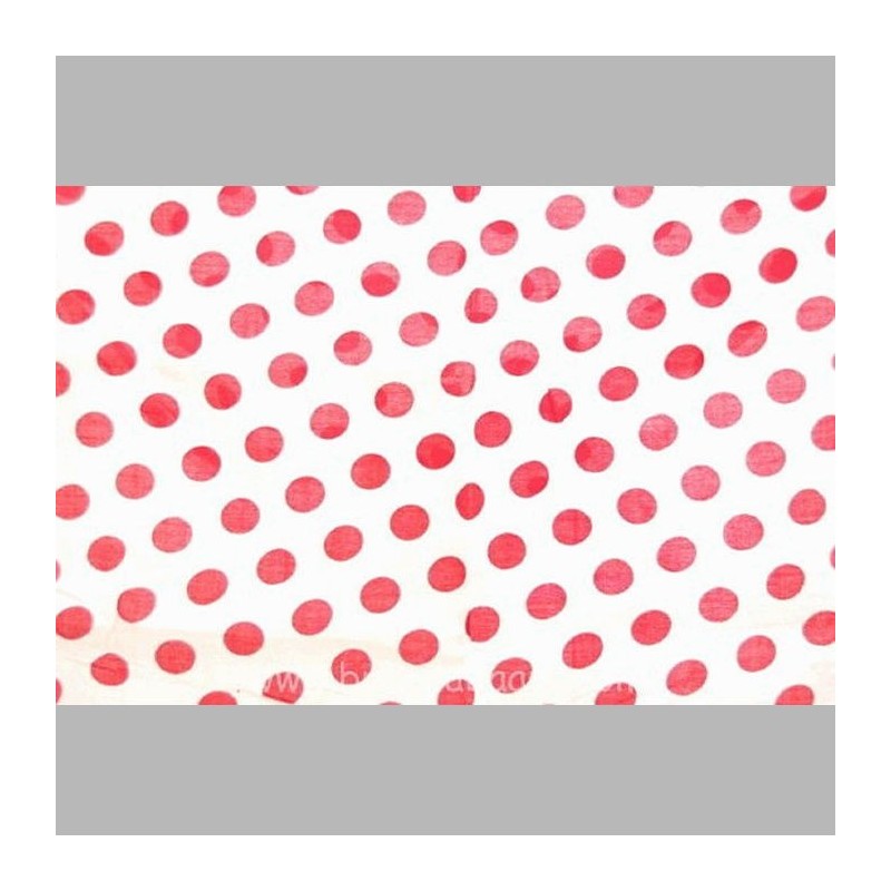 Coupon blanc à  pois rouges