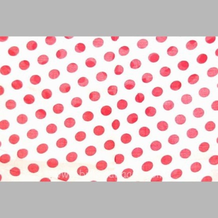 Coupon blanc à  pois rouges