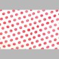Coupon blanc à  pois rouges