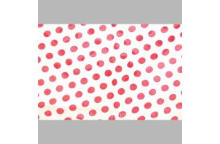 Coupon blanc à  pois rouges