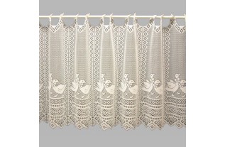 sheer fabric with ducks with stripe