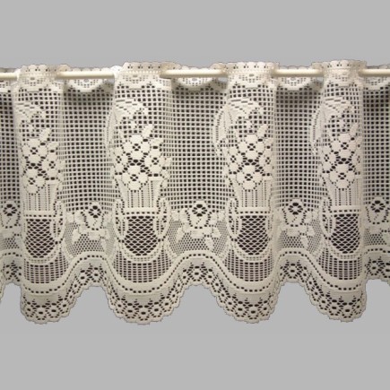 valletje van Jacquard klassiek met bloemenwagen