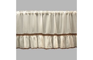 White sheer fabric with rushes height 50 cm