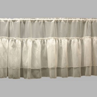 voilage blanc avec rushes hauteur 57 cm