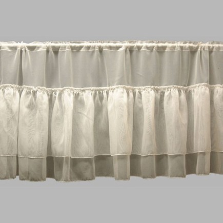 voilage blanc avec rushes hauteur 57 cm