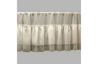 valletje van witte voile met rushes hoogte 57 cm