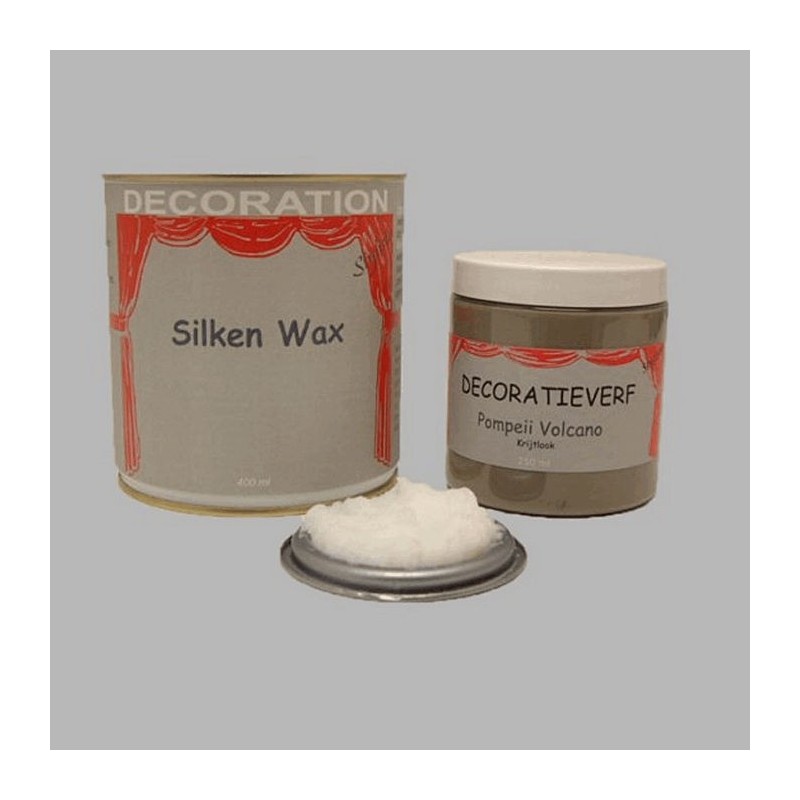 Cire de soie 400ml et peinture craie Pompeii Volcano 250ml