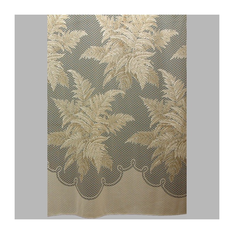 sheer fabric jacquard with palm branch and lead lace height 300 cm sheer fabric jacquard with palm branch and lead lace height 300 cm